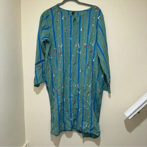 Women’s Beechtree Boho Floral Embroidered Bell  Sleeve Dress Cover-up Size: 14